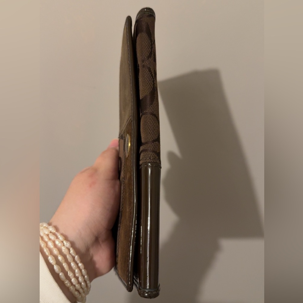 Coach Multi-Brown Patchwork Wallet - image 5